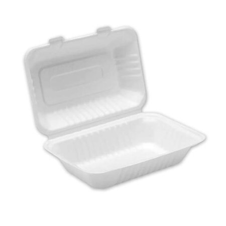 HP9 Clamshell Sugarcane Food Container For Burger Meal Box