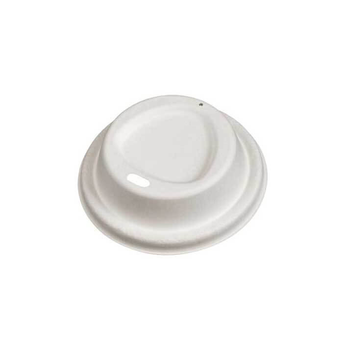 8oz Lid Sugarcane Brown Triangle Design Rectangular Hole 80mm 1x1000pcs