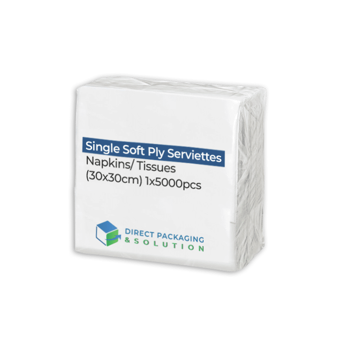 Single Soft Ply Serviettes Napkins Tissues