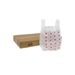 White Medium Printed Smiley Carrier Bags