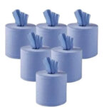 2 PLY Recycled Blue Roll Premium Centrefeed Towel Rolls (18x150) (1 x 6pcs)