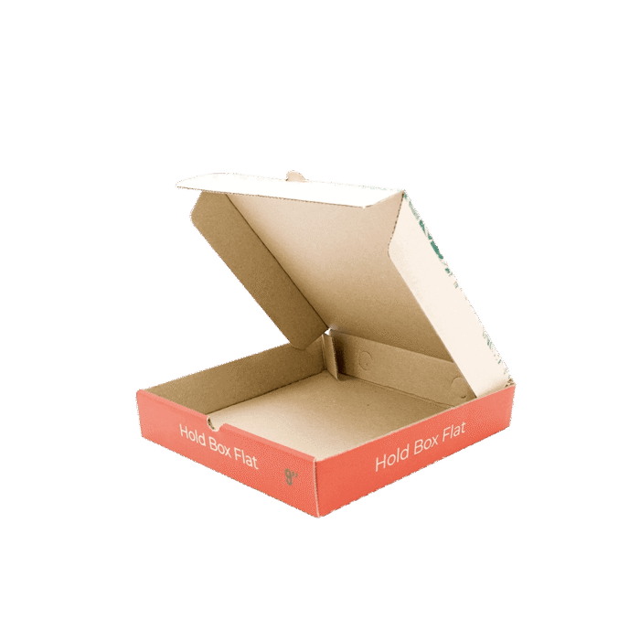 9" Printed Brown Kraft Pizza Boxes 1x100pcs - Image 2
