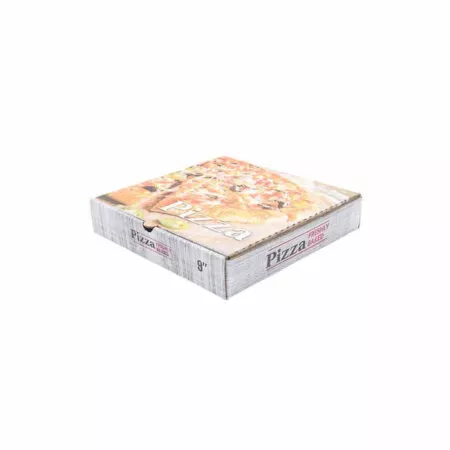 9 Inch Printed White Full Colour Pizza Boxes 1x100pcs