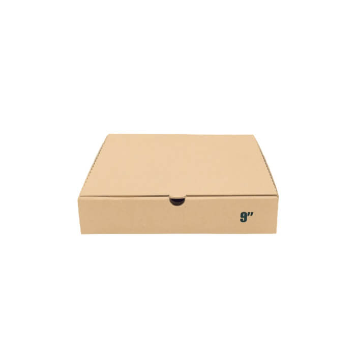 9" Brown Plain Pizza Boxes 1x100pcs - Image 2
