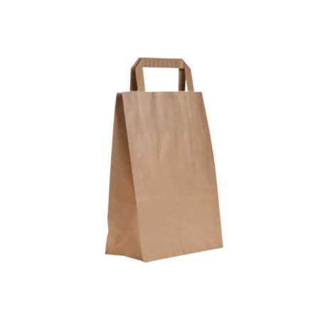 SOS Medium Brown Paper Takeaway Handle Carriers
