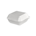HP7 Small Burger box Polystyrene Foam Food Containers 1x500pcs (150x150x73) - Image 3