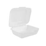 HP6 Polystyrene Foam Food Containers Takeaway Box Hinged Lid