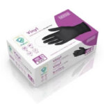 Large black Powder and Latex Free Gloves 1x100pcs