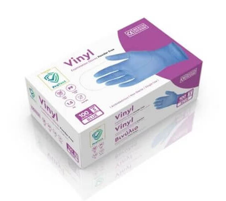 Medium Blue Powder and Latex-Free Gloves 1x100pcs