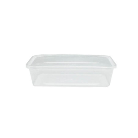 Clear HD Microwavable Plastic Containers 500ml 1x250pcs