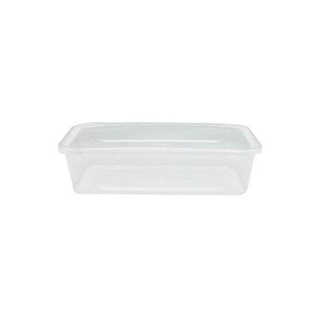 Clear HD Microwavable Plastic Containers 500ml 1x250pcs