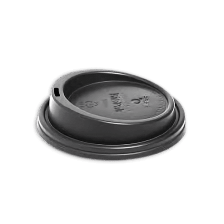 16oz Black Ripple Wall Coffee Cup Lid 2