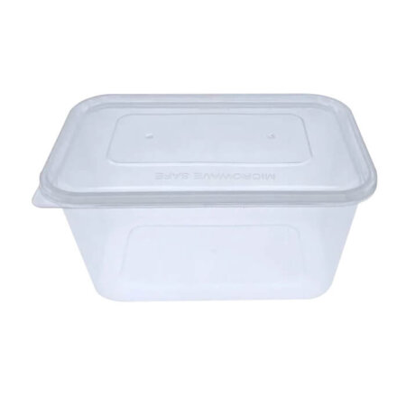 Clear HD Microwavable Plastic Containers 1000ml