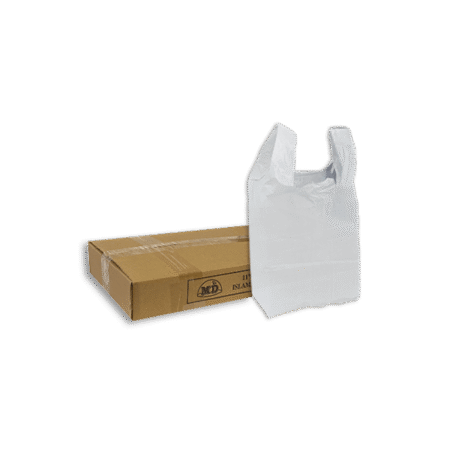 White XL Jumbo Vest Carrier Bag